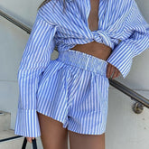 Perfect Attraction Striped Cotton Two-Piece Set